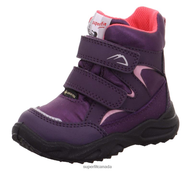 Superfit GLACIER - Boot with Velcro Fastener Purple/Pink Boots24FTT440