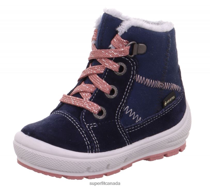 Superfit GROOVY - Boot with Lacing Blue/Pink Boots24FTT435