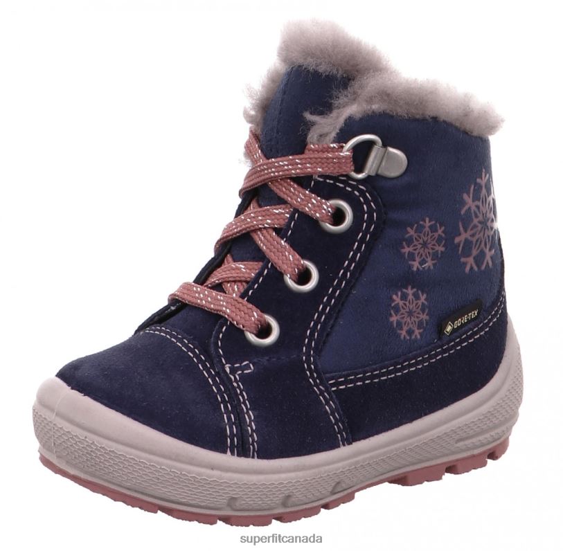 Superfit GROOVY - Boot with Lacing Blue/Pink Boots24FTT489