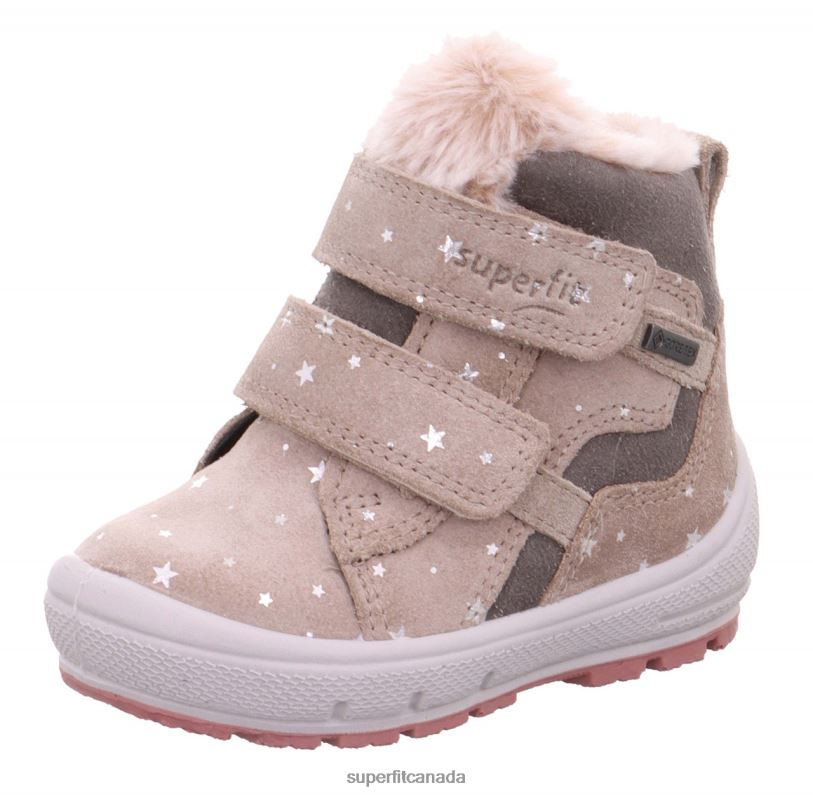 Superfit GROOVY - Boot with Velcro Fastener Beige/Grey Boots24FTT453