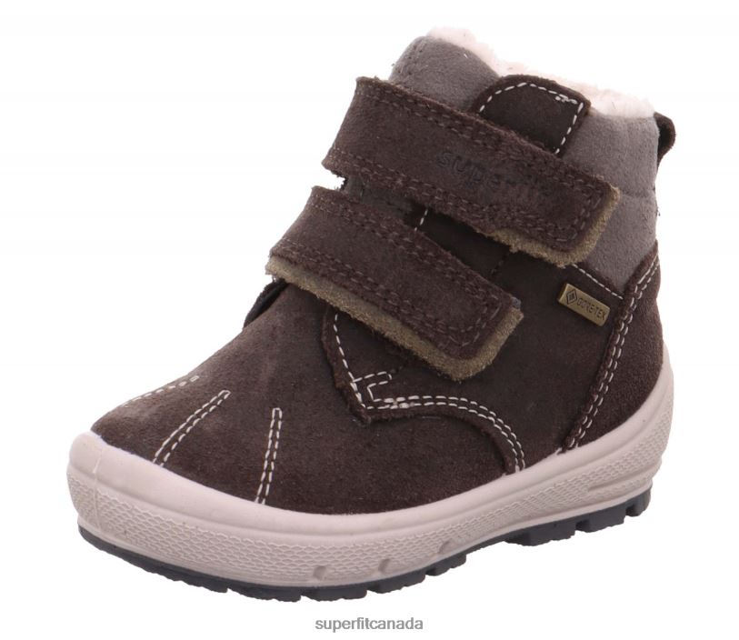 Superfit GROOVY - Boot with Velcro Fastener Brown/Grey Boots24FTT470