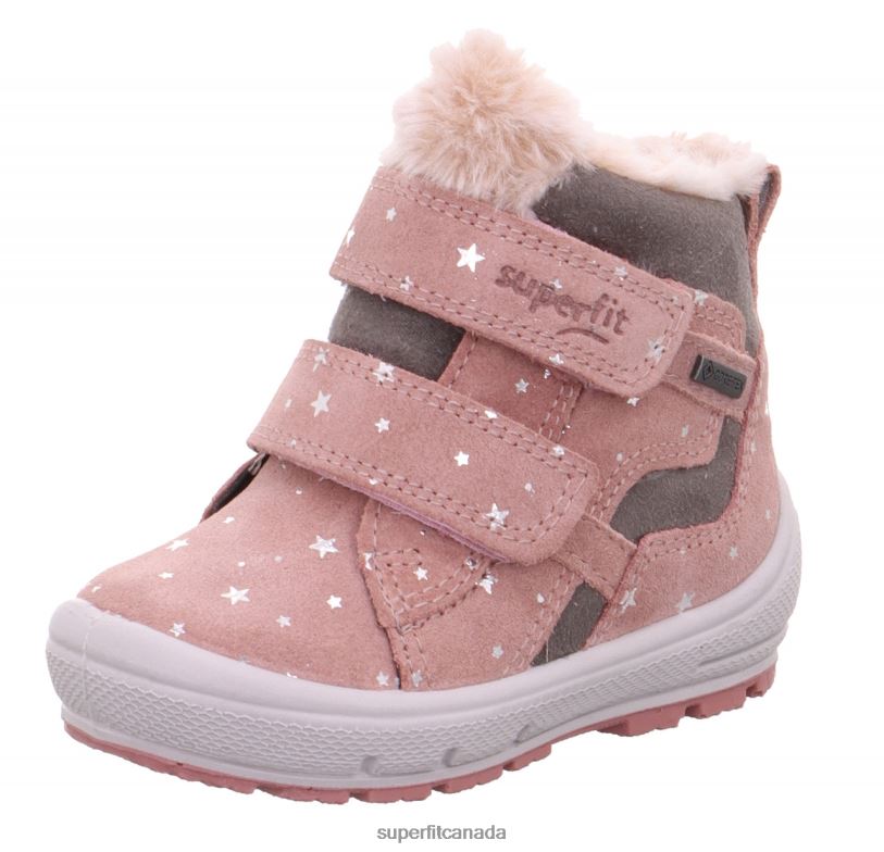 Superfit GROOVY - Boot with Velcro Fastener Pink/Grey Boots24FTT445