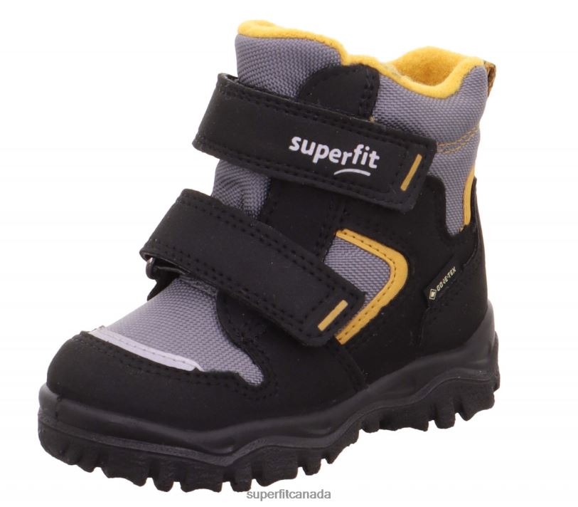 Superfit HUSKY1 - Boot with Velcro Fastener Black/Yellow Boots24FTT454