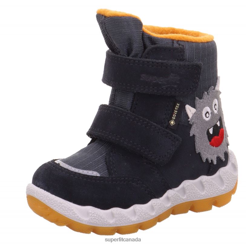 Superfit ICEBIRD - Boot with Velcro Fastener Grey/Yellow Boots24FTT451