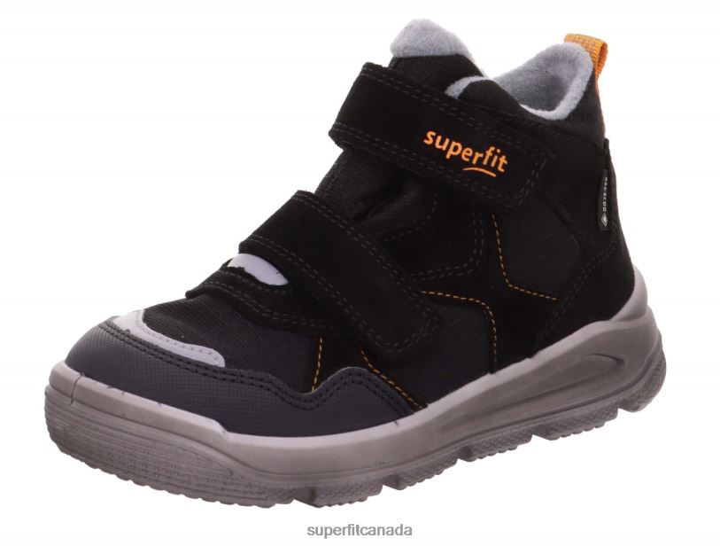 Superfit MARS - Boot with Velcro Fastener Black/Orange Boots24FTT456