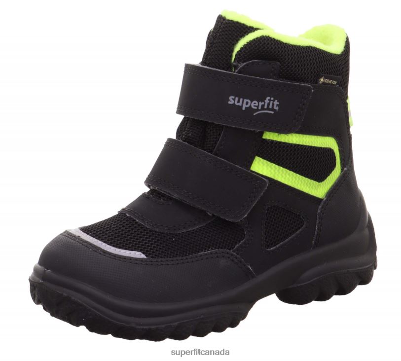 Superfit SNOWCAT - Boot with Velcro Fastener Black/Yellow Boots24FTT493
