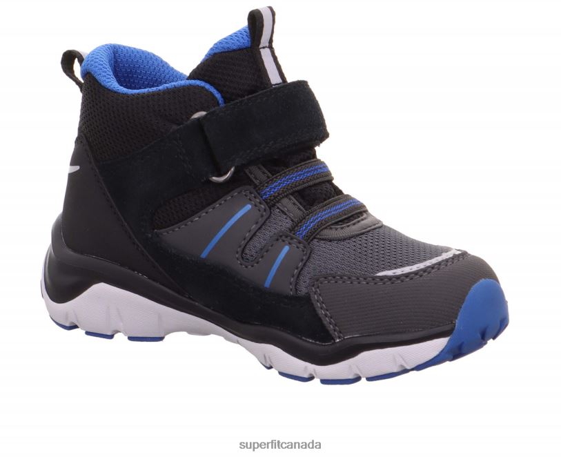 Superfit SPORT5 - Sneakers high with Velcro Fastener Black/Blue High Sneakers24FTT408