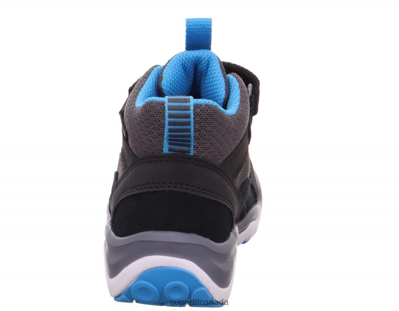 Superfit SPORT5 - Sneakers high with Velcro Fastener Black/Light Blue High Sneakers24FTT416