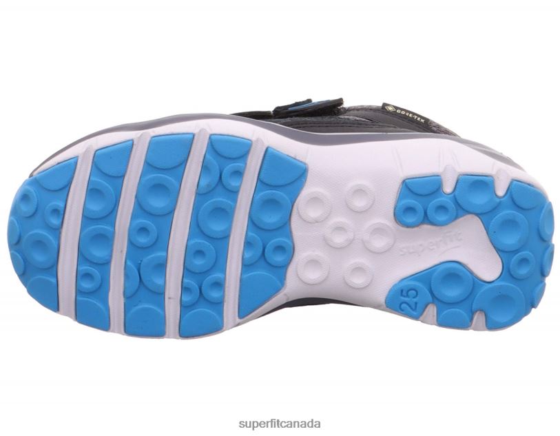 Superfit SPORT5 - Sneakers high with Velcro Fastener Black/Light Blue High Sneakers24FTT416