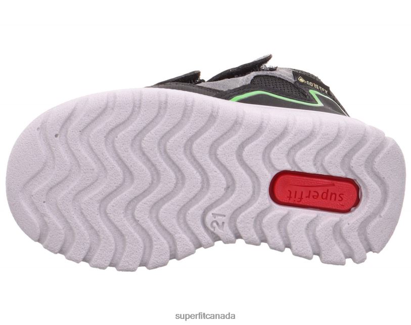 Superfit SPORT7 MINI - Sneakers high with Velcro Fastener Black/Green High Sneakers24FTT401