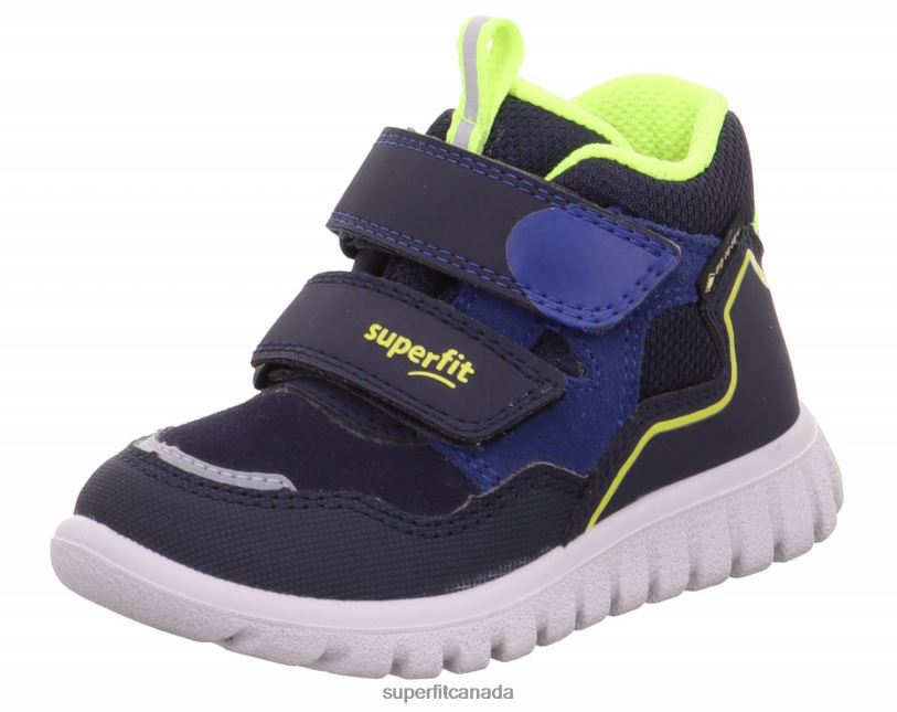 Superfit SPORT7 MINI - Sneakers high with Velcro Fastener Blue/Yellow High Sneakers24FTT323