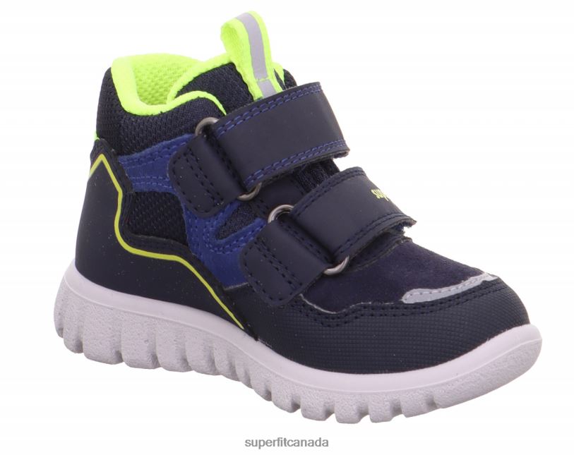 Superfit SPORT7 MINI - Sneakers high with Velcro Fastener Blue/Yellow High Sneakers24FTT323