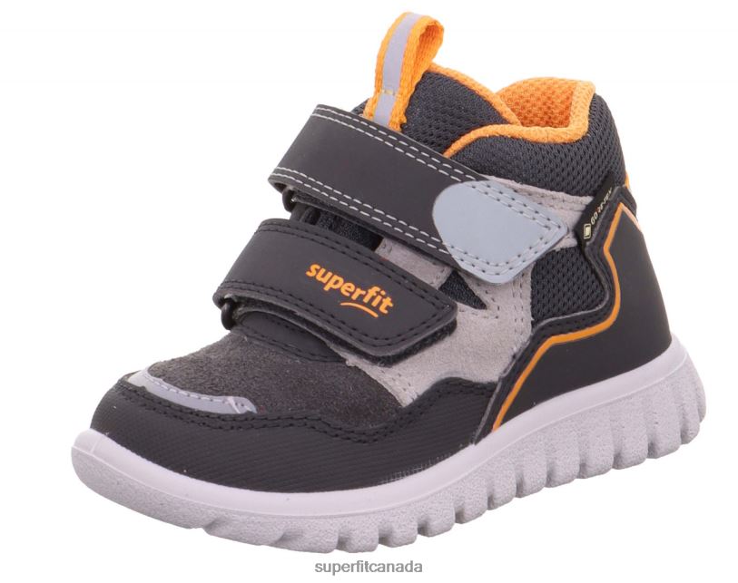 Superfit SPORT7 MINI - Sneakers high with Velcro Fastener Grey/Orange High Sneakers24FTT365