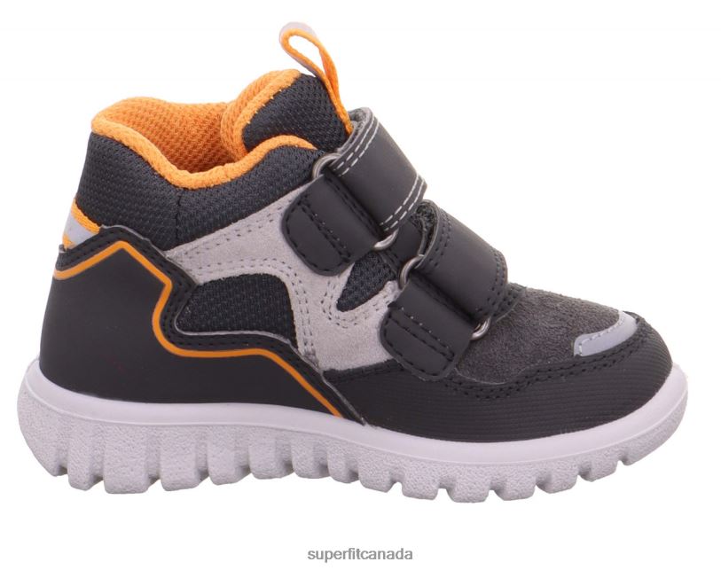 Superfit SPORT7 MINI - Sneakers high with Velcro Fastener Grey/Orange High Sneakers24FTT365