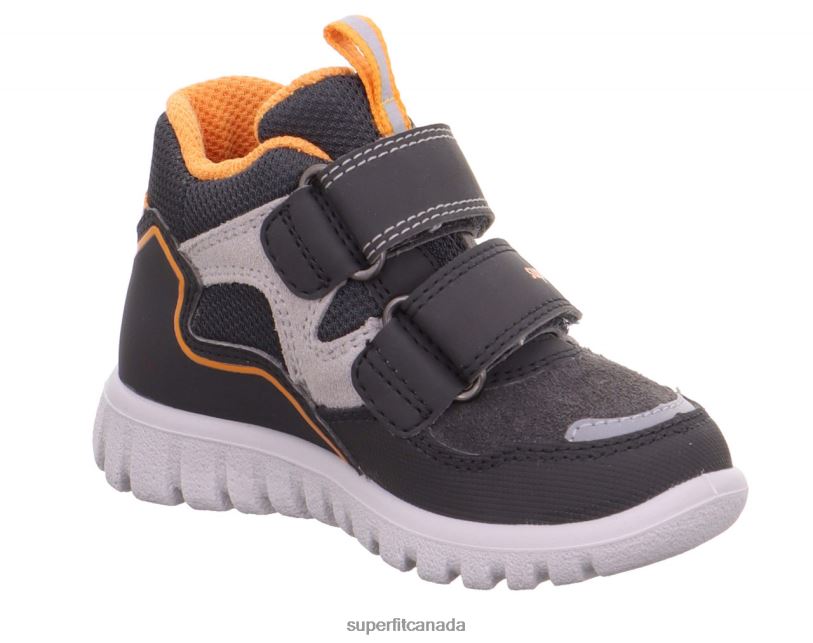 Superfit SPORT7 MINI - Sneakers high with Velcro Fastener Grey/Orange High Sneakers24FTT365