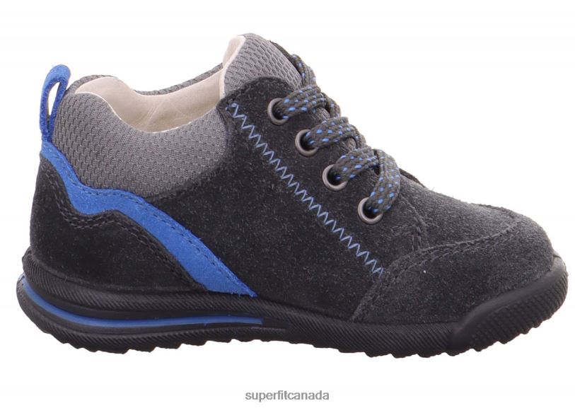 Superfit AVRILE MINI - Sneakers low with Lacing Grey/Light Blue Low Sneakers24FTT404