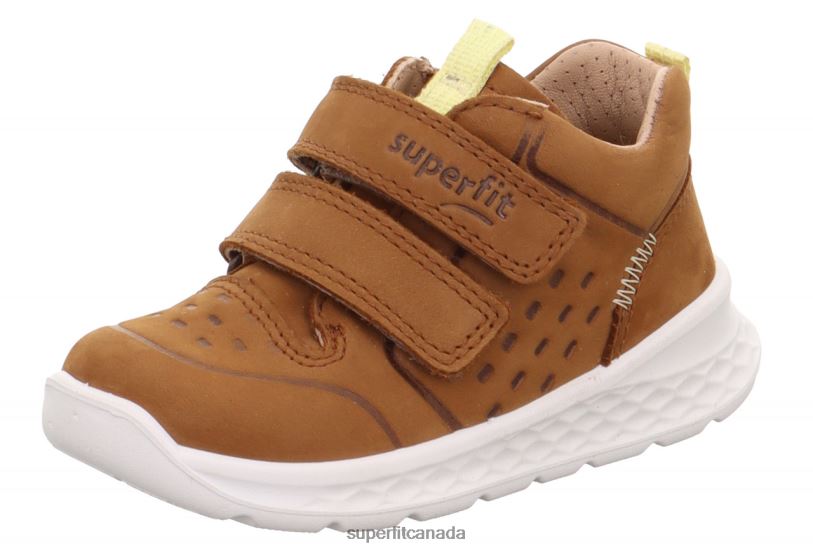 Superfit BREEZE - Sneakers low with Velcro Fastener Brown/Yellow Low Sneakers24FTT318