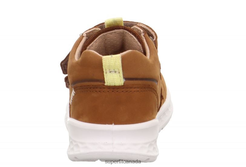 Superfit BREEZE - Sneakers low with Velcro Fastener Brown/Yellow Low Sneakers24FTT318