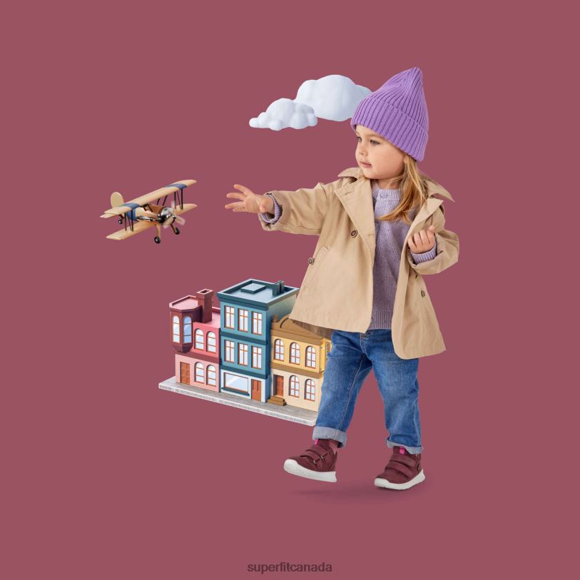 Superfit BREEZE - Sneakers low with Velcro Fastener Red/Pink Low Sneakers24FTT373