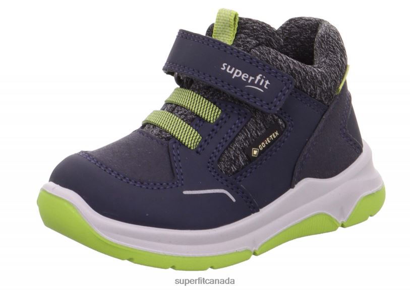 Superfit COOPER - Sneakers low with Velcro Fastener Blue/Light Green Low Sneakers24FTT432