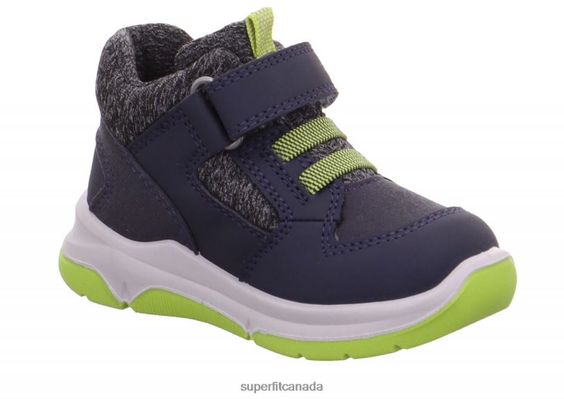 Superfit COOPER - Sneakers low with Velcro Fastener Blue/Light Green Low Sneakers24FTT432