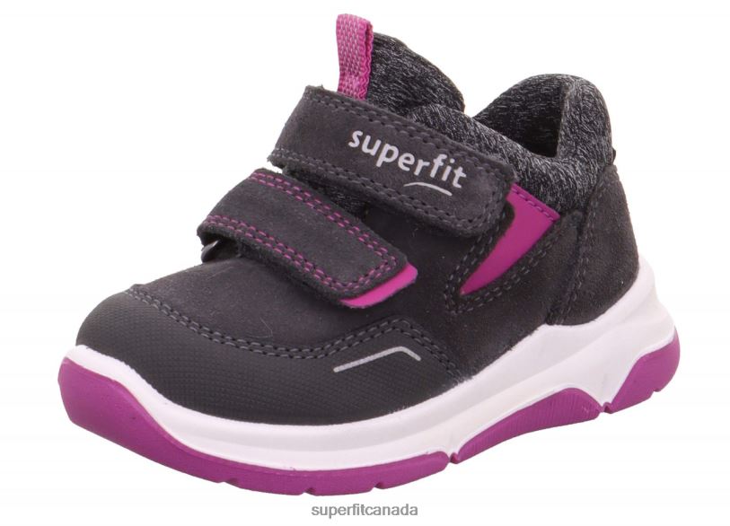 Superfit COOPER - Sneakers low with Velcro Fastener Grey/Pink Low Sneakers24FTT367