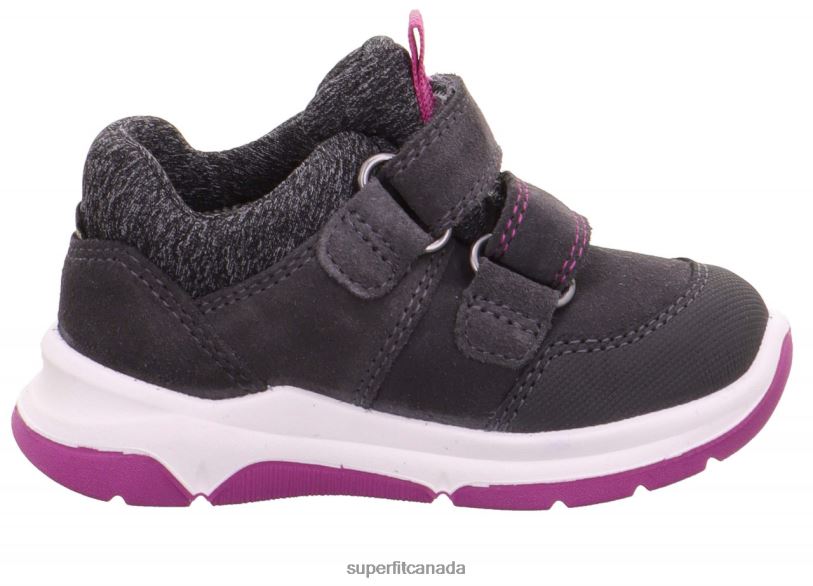 Superfit COOPER - Sneakers low with Velcro Fastener Grey/Pink Low Sneakers24FTT367