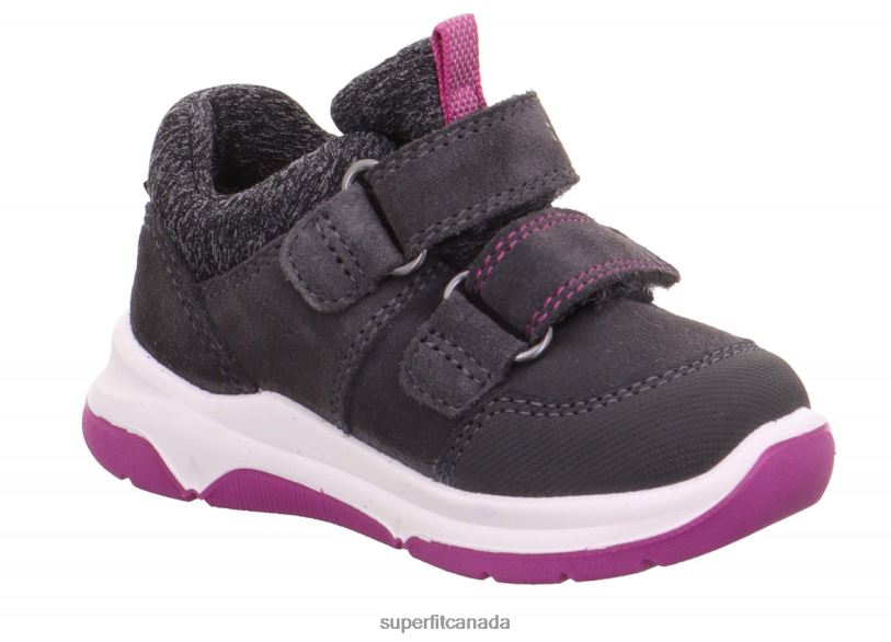 Superfit COOPER - Sneakers low with Velcro Fastener Grey/Pink Low Sneakers24FTT367