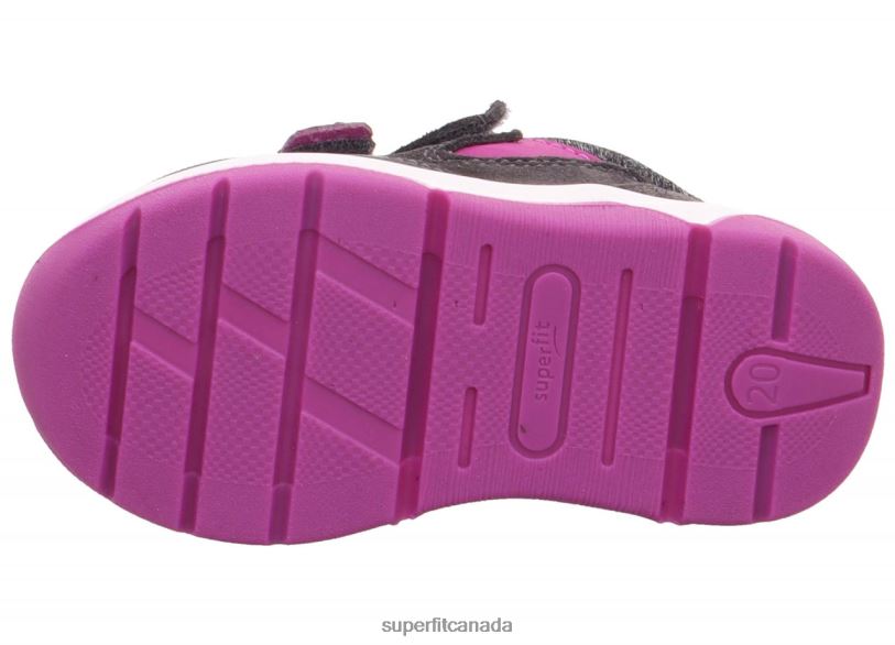 Superfit COOPER - Sneakers low with Velcro Fastener Grey/Pink Low Sneakers24FTT367