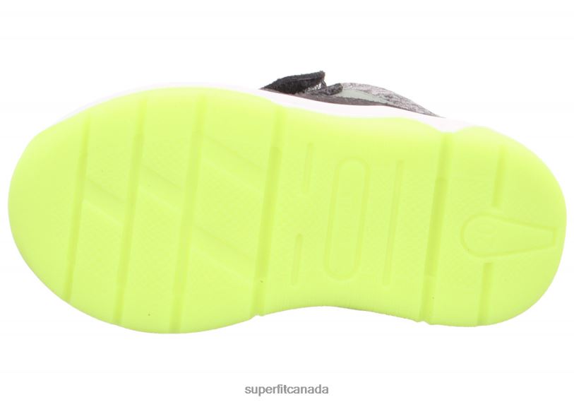 Superfit COOPER - Sneakers low with Velcro Fastener Grey/Yellow Low Sneakers24FTT286