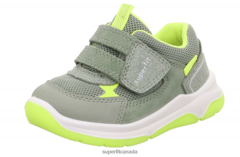 Superfit COOPER - Sneakers low with Velcro Fastener Light Green/Yellow Low Sneakers24FTT331