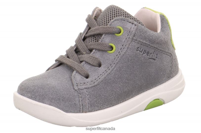 Superfit LILLO - Sneakers low with Lacing Light Grey/Green Low Sneakers24FTT350