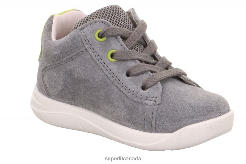 Superfit LILLO - Sneakers low with Lacing Light Grey/Green Low Sneakers24FTT350