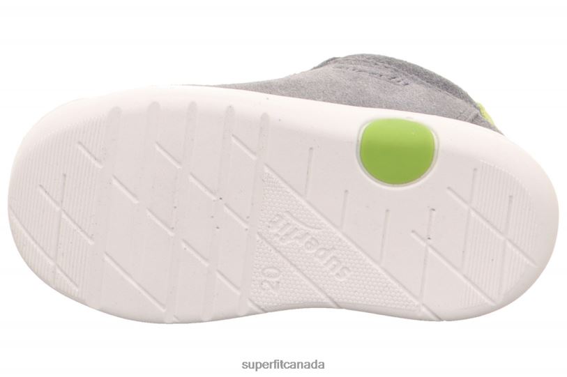 Superfit LILLO - Sneakers low with Lacing Light Grey/Green Low Sneakers24FTT350