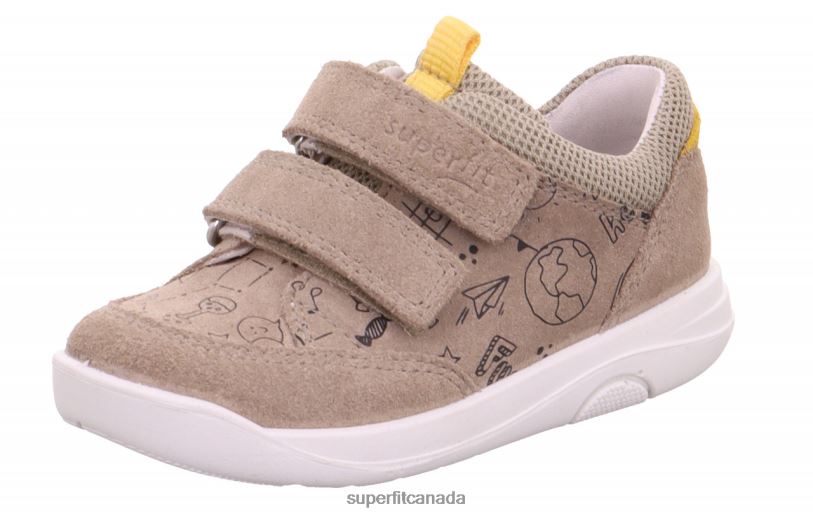 Superfit LILLO - Sneakers low with Velcro Fastener Beige/Yellow Low Sneakers24FTT313