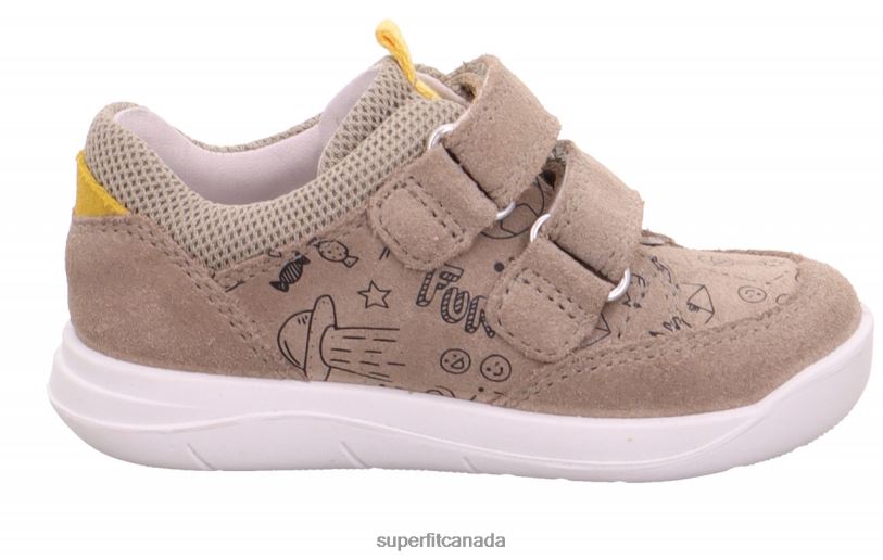 Superfit LILLO - Sneakers low with Velcro Fastener Beige/Yellow Low Sneakers24FTT313
