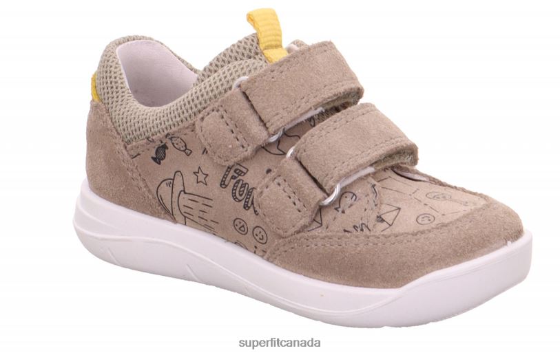 Superfit LILLO - Sneakers low with Velcro Fastener Beige/Yellow Low Sneakers24FTT313