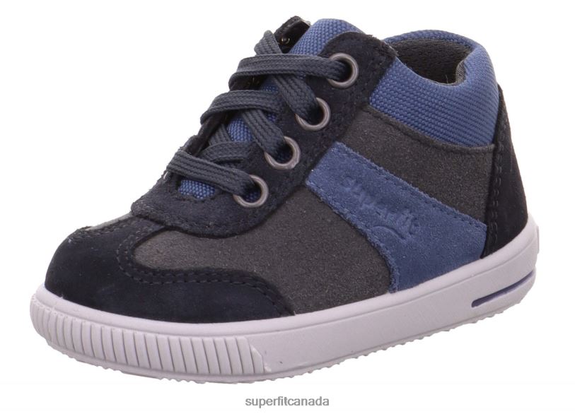 Superfit MOPPY - Sneakers low with Lacing Grey/Blue Low Sneakers24FTT395