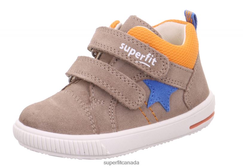 Superfit MOPPY - Sneakers low with Velcro Fastener Beige/Orange Low Sneakers24FTT294