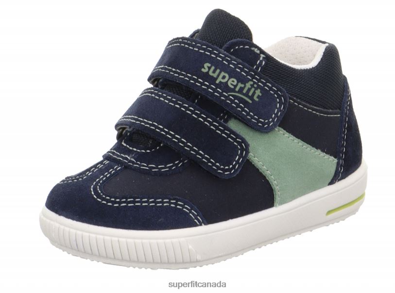 Superfit MOPPY - Sneakers low with Velcro Fastener Blue/Light Green Low Sneakers24FTT245