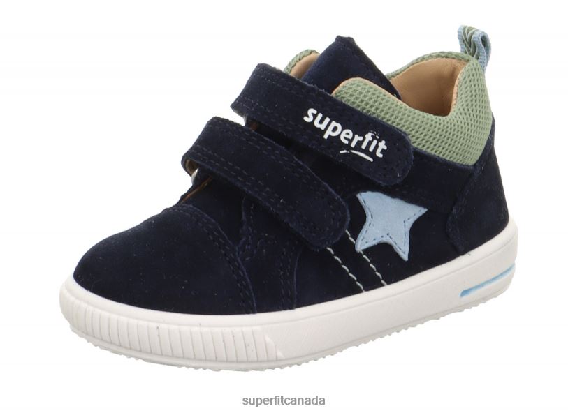Superfit MOPPY - Sneakers low with Velcro Fastener Blue/Light Green Low Sneakers24FTT352