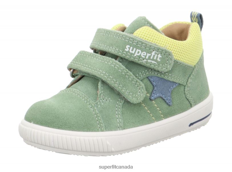 Superfit MOPPY - Sneakers low with Velcro Fastener Light Green/Yellow Low Sneakers24FTT336