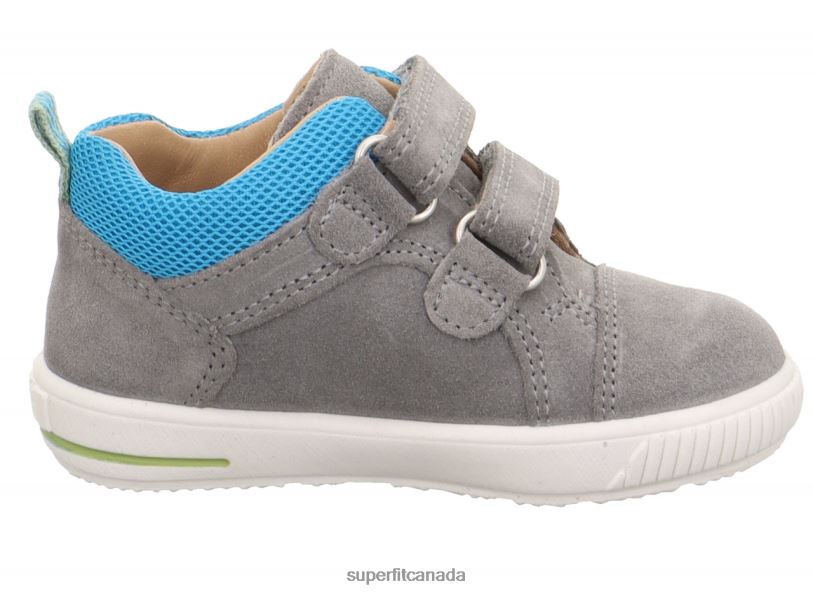 Superfit MOPPY - Sneakers low with Velcro Fastener Light Grey/Blue Low Sneakers24FTT236