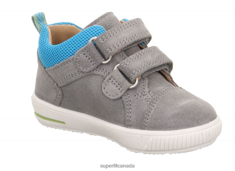 Superfit MOPPY - Sneakers low with Velcro Fastener Light Grey/Blue Low Sneakers24FTT236