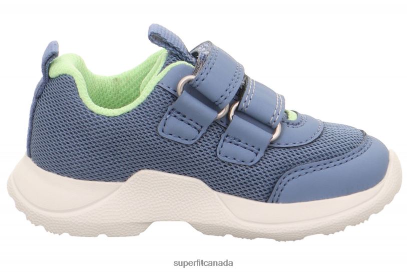 Superfit RUSH - Sneakers low with Velcro Fastener Blue/Light Green Low Sneakers24FTT240