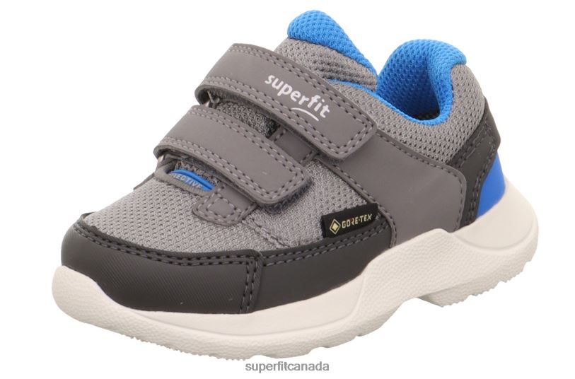 Superfit RUSH - Sneakers low with Velcro Fastener Light Grey/Blue Low Sneakers24FTT333