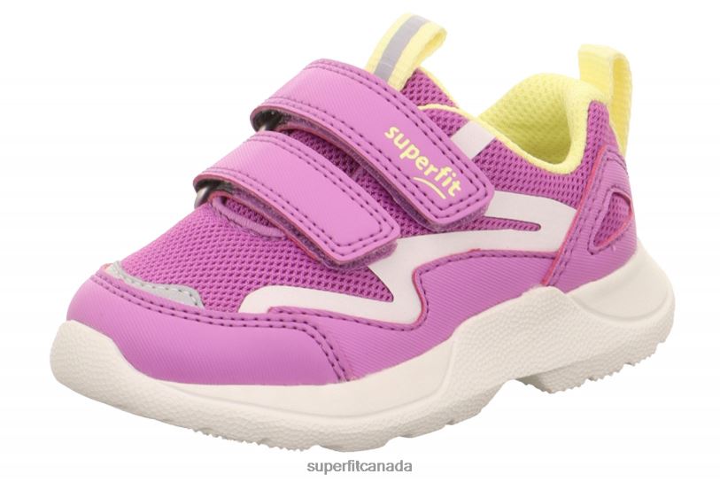 Superfit RUSH - Sneakers low with Velcro Fastener Purple/Yellow Low Sneakers24FTT289