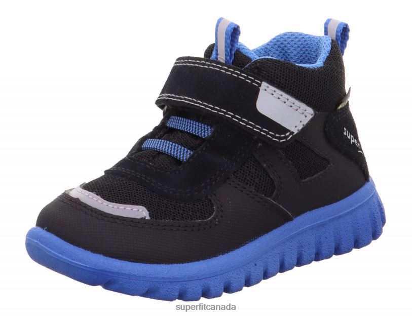 Superfit SPORT7 MINI - Sneakers low with Velcro Fastener Black/Light Blue Low Sneakers24FTT380