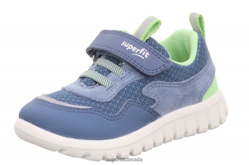 Superfit SPORT7 MINI - Sneakers low with Velcro Fastener Blue/Light Green Low Sneakers24FTT329