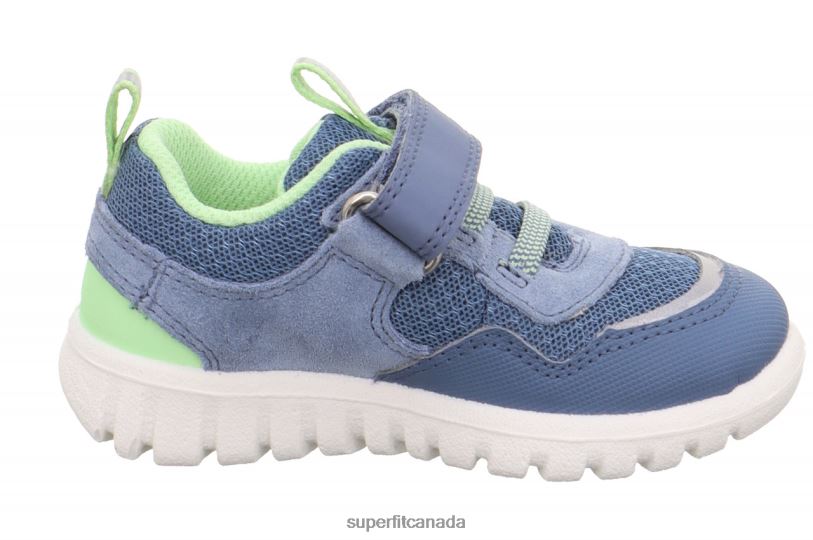 Superfit SPORT7 MINI - Sneakers low with Velcro Fastener Blue/Light Green Low Sneakers24FTT329